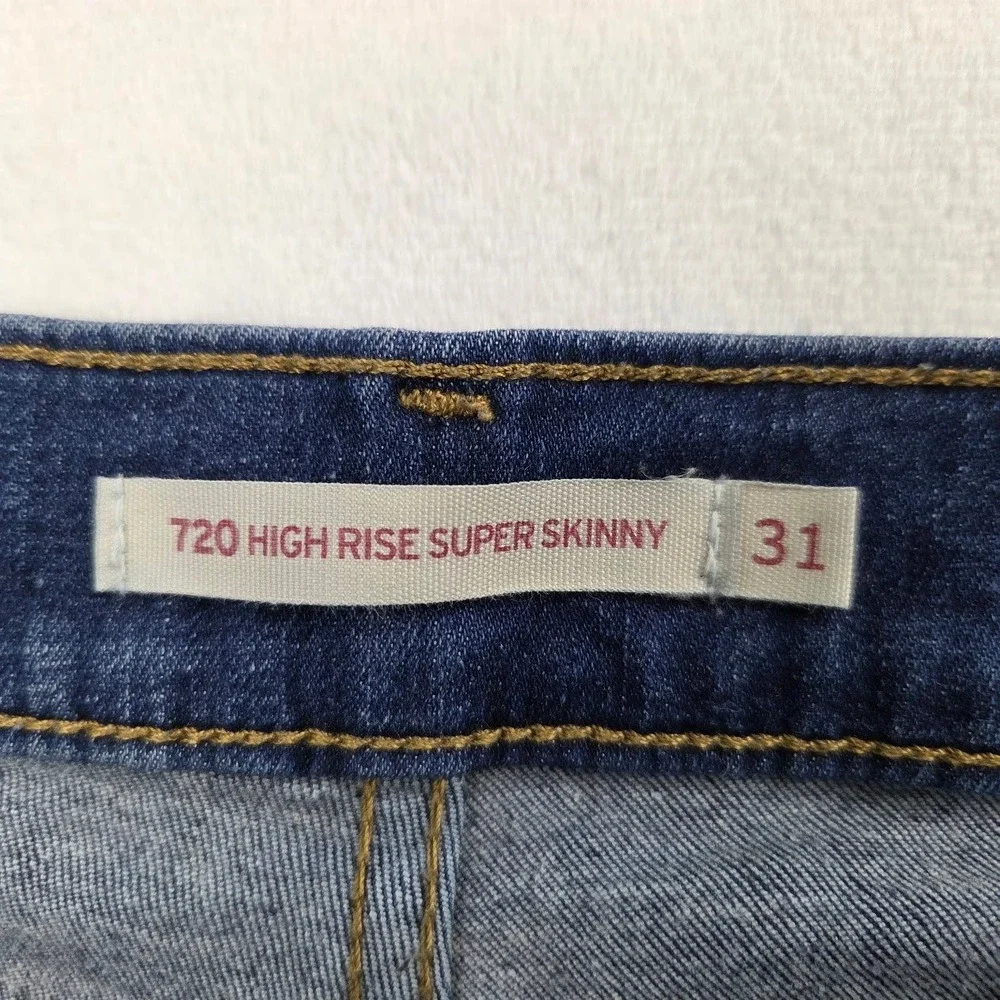 Levi's Jeans Men 31 Blue 720 High Rise Super Skinny Excellent